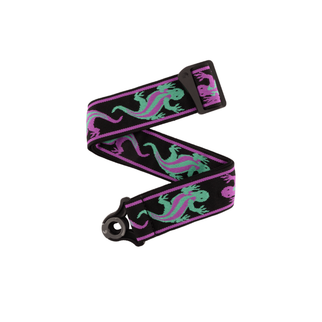 D'Addario Auto Lock Vintage Planet Waves, Lizards Green/Purple