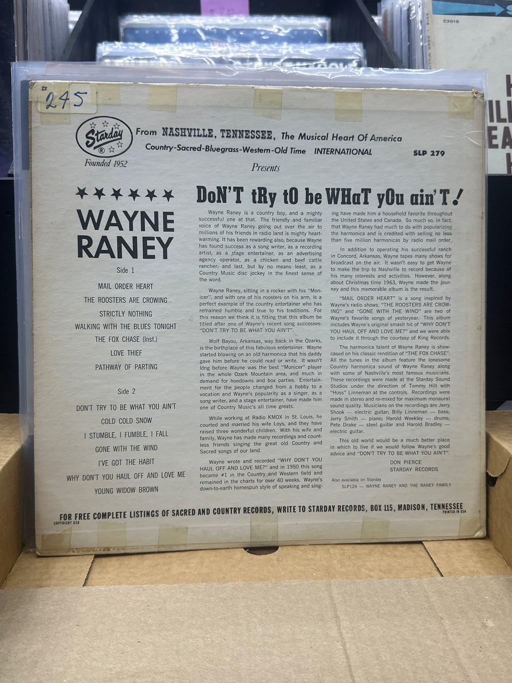 WAYNE RANEY - DON'T TRY TO BE WHAT YOU AIN'T!