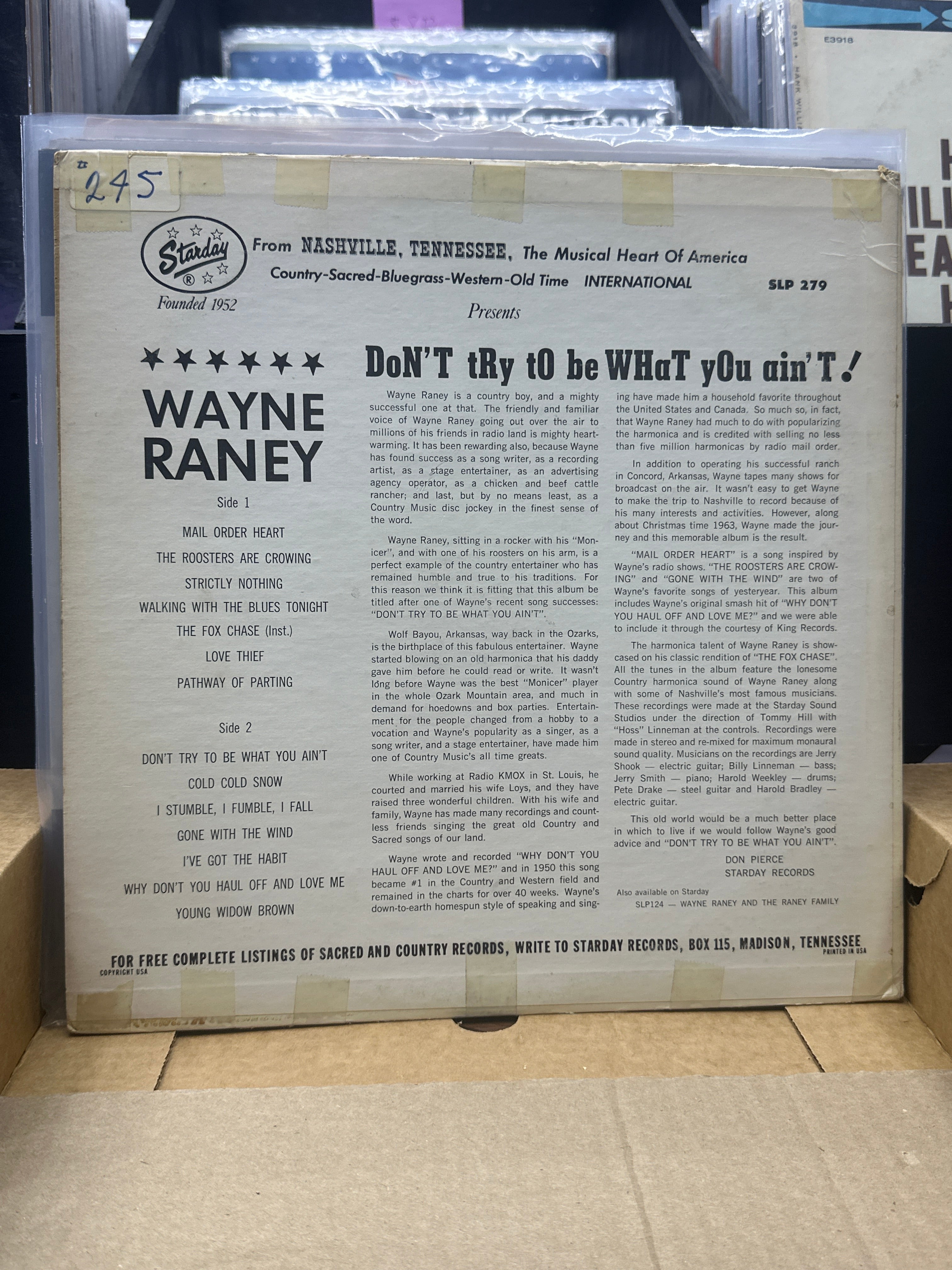 WAYNE RANEY - DON'T TRY TO BE WHAT YOU AIN'T!
