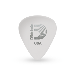 D'Addario White-Color Celluloid Guitar Picks, 10 pack, Medium