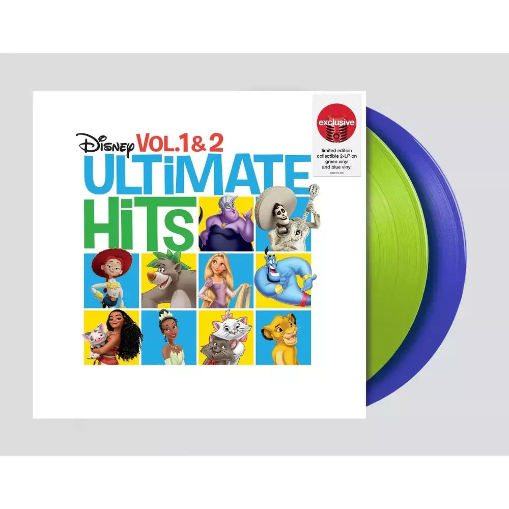 VARIOUS ARTISTS - DISNEY ULTIMATE HITS VOL.1 & 2 (LIMITED EDITION, GREEN & BLUE VINYL) (2 LP'S)