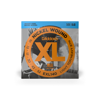 10-52 Light Top/Heavy Bottom, XL Nickel Electric Guitar Strings - EXL 140