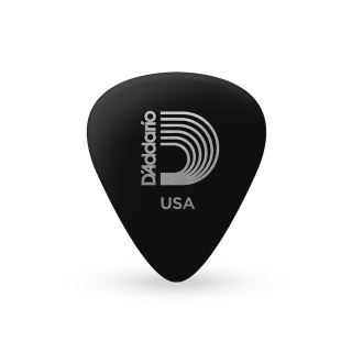 D'Addario Black Celluloid Guitar Picks, 10 pack, Medium