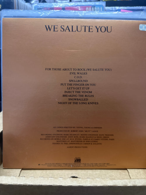 AC/DC - FOR THOSE ABOUT TO ROCK (WE SALUTE YOU)