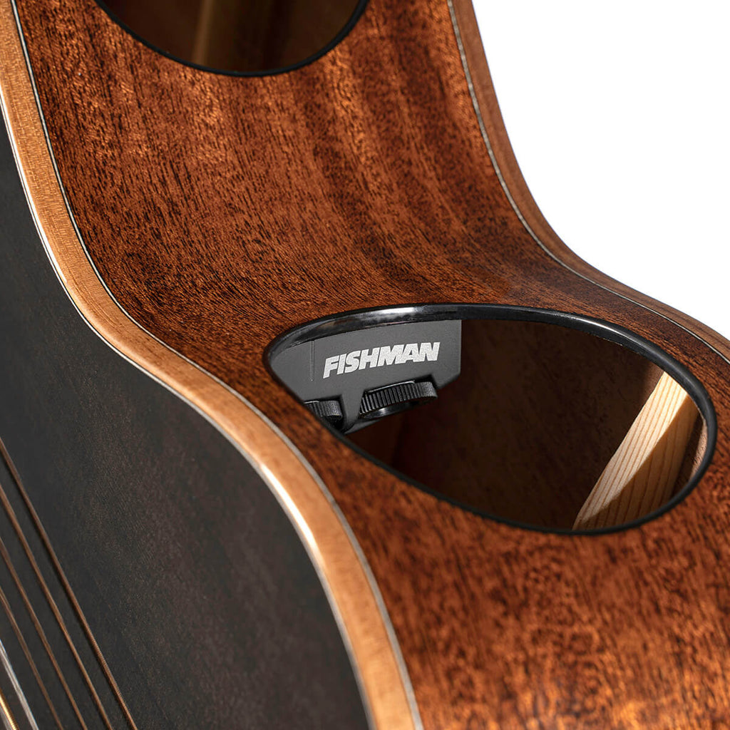 Cort MODERNBLACK Masterpiece Series Modern Black Acoustic-Electric Guitar. Trans Black Gloss