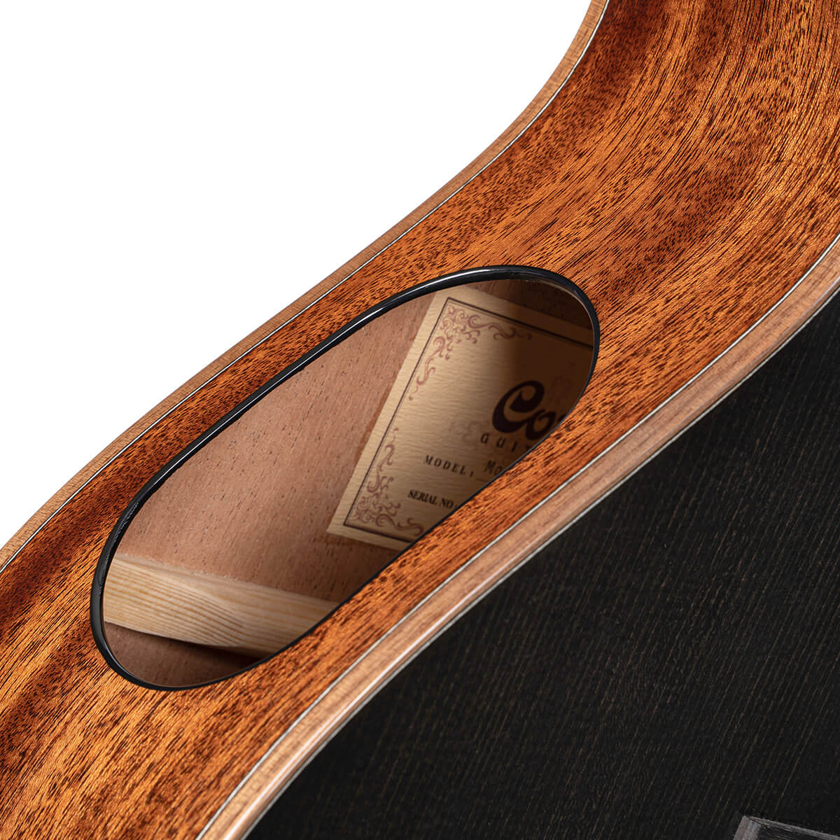 Cort MODERNBLACK Masterpiece Series Modern Black Acoustic-Electric Guitar. Trans Black Gloss