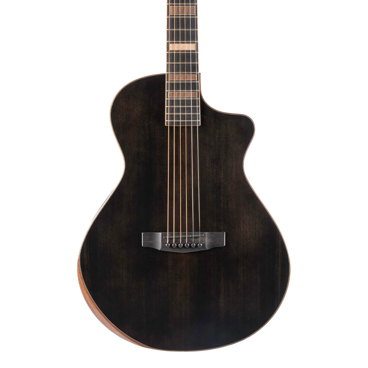 Cort MODERNBLACK Masterpiece Series Modern Black Acoustic-Electric Guitar. Trans Black Gloss