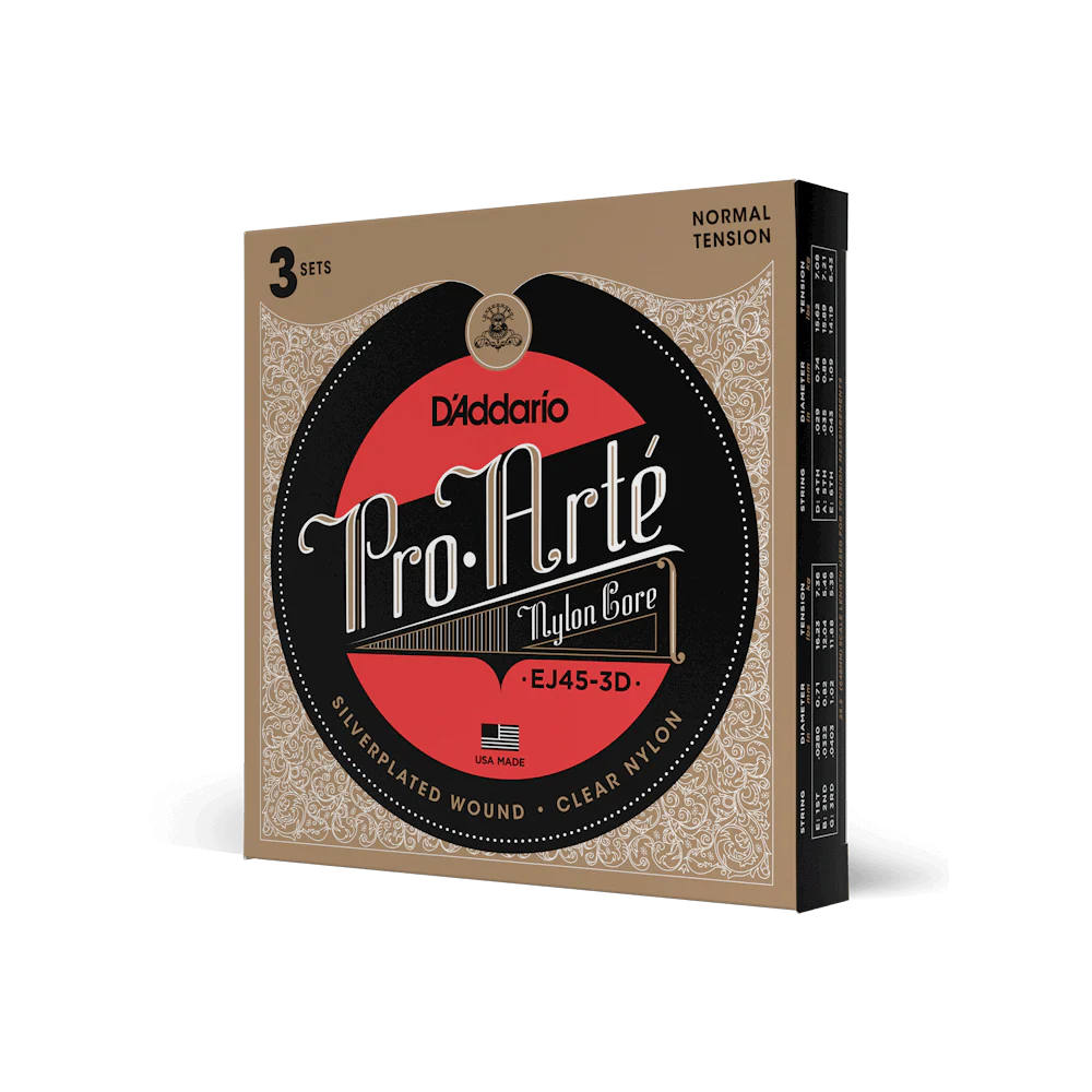 Normal Tension, Pro-Arté Nylon Classical Guitar Strings - EJ45 3-Pack