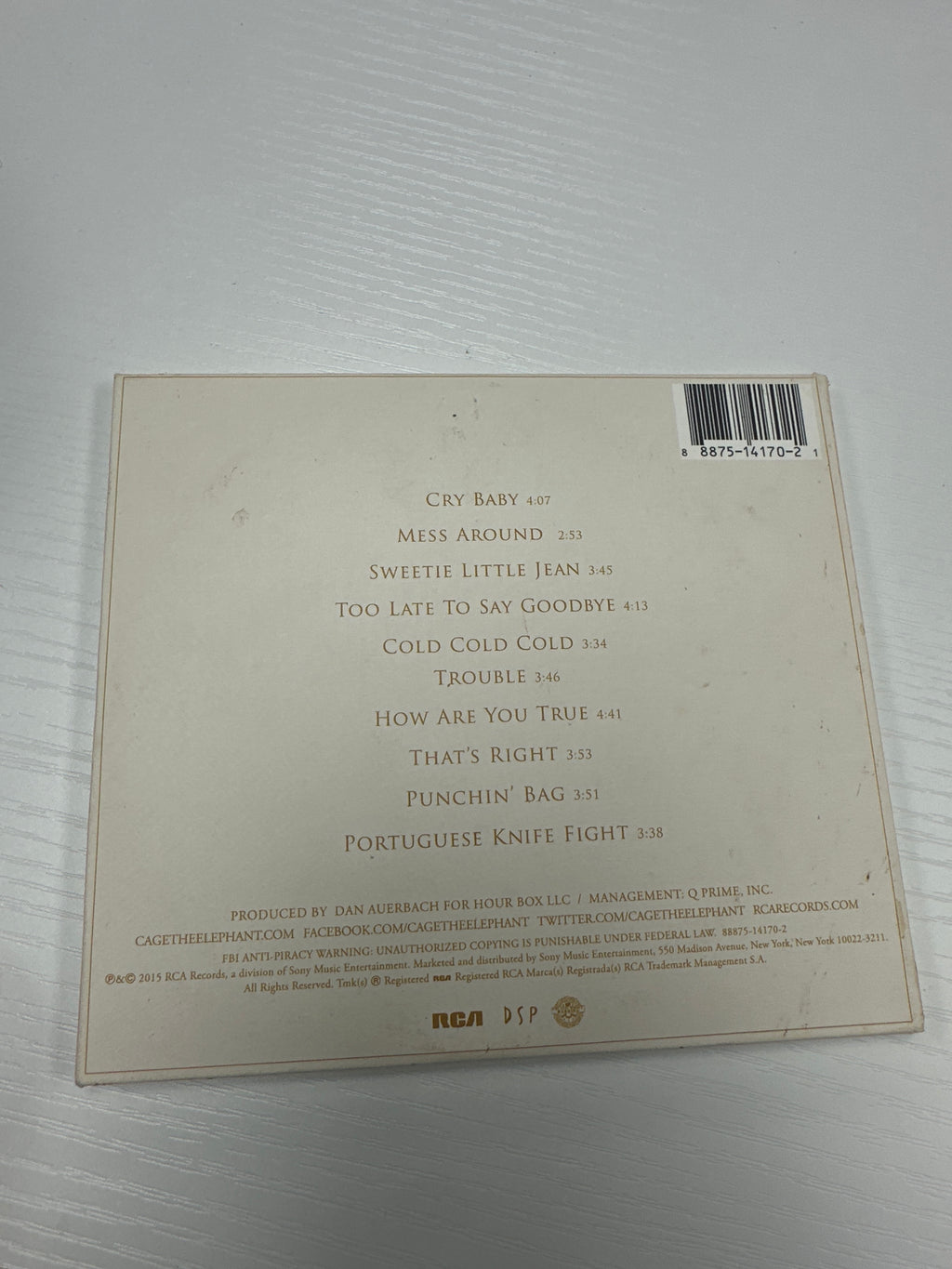 CAGE THE ELEPHANT - TELL ME I'M PRETTY