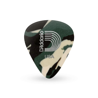 D'Addario Camouflage Celluloid Guitar Picks, 10 pack, Medium